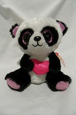Ty Beanie Boos CUTIE PIE 6" Valentine's panda plush NWT