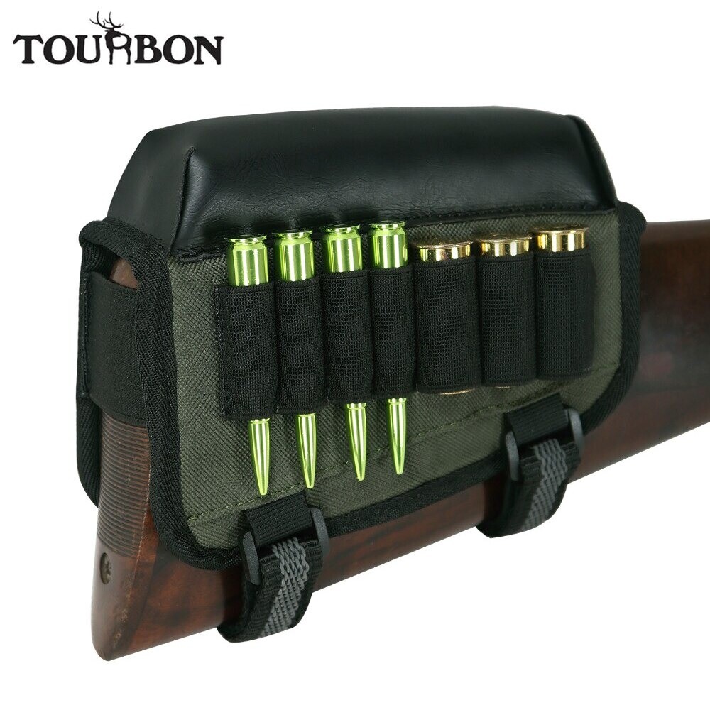Busc de repos TOURBON et cartouchière chasse crosse universelle pour munition fusil et carabine