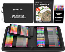 Gel Pens, 120 Pack Gel Pen Set 60 Colored Gel Pen with 60 Refills for Adults Col