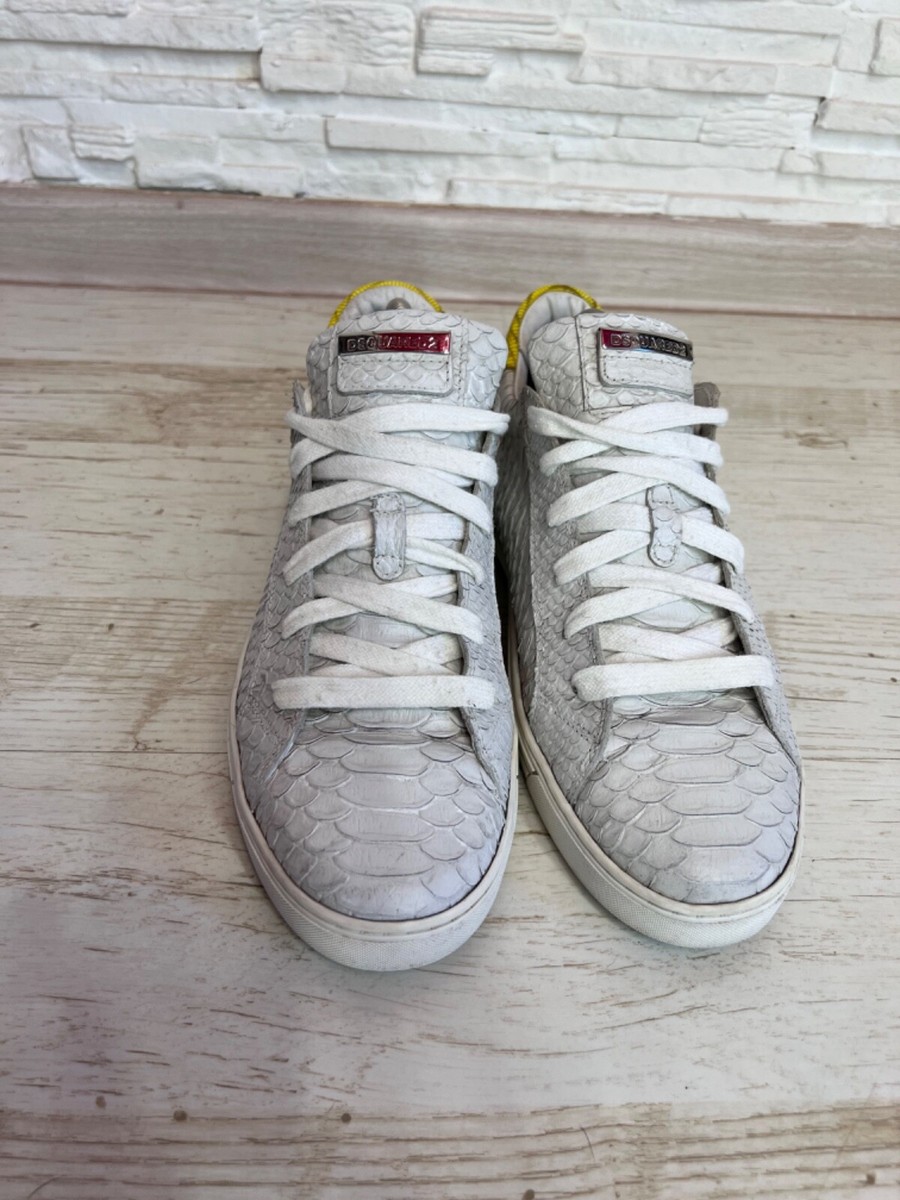 Dsquared2 tenis club phyton snake embossed print leather