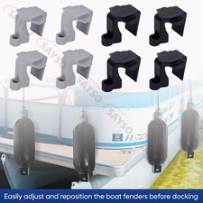 Boat Fender Clips for Docking, Boat Square Rail Fender Hangers,Boat Bumper Clips