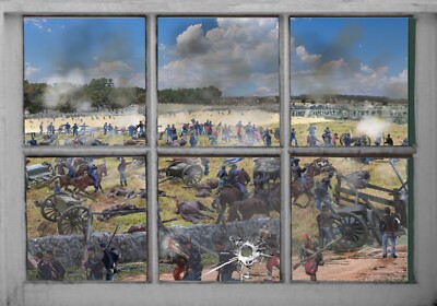 Gettysburg Print/Frame Bigelow Trostle House 21st Mississippi   Giclee limited