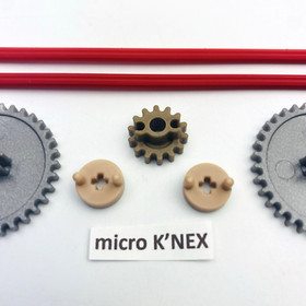 Micro K&rsquo;NEX / Knex Rare X‑Rod Gear Kit &ndash; Rod Locks & Interlocking Clips Parts