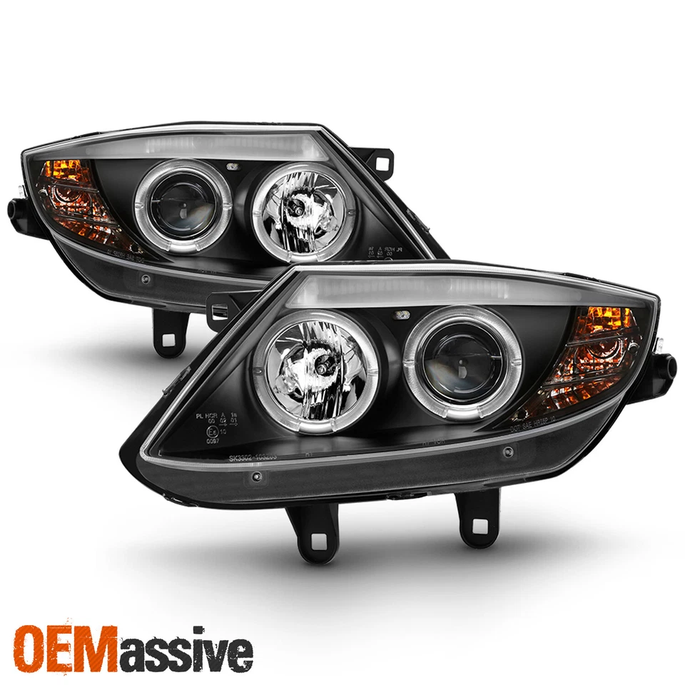 Faros proyectores LED dobles con luces de esquina Fit 03-08 BMW Z4 - negros Foto 2 de 4