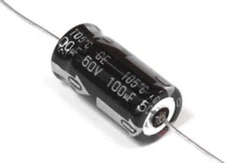 2 PCS PANA AL CAPACITOR 100UF 100MF 50V AXIAL CAP (Replacing 40V 35V 25V 16V )