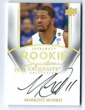 2011 UD EXQUISITE GOLD RC AUTO MARKIEFF MORRIS #4/25