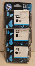 HP 74 Black Ink Cartridges CB335WN - Lot Of 3 New Exp. 2023/24/ 25 C