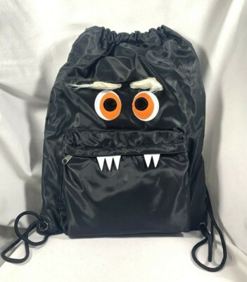 NWT CAT & JACK HALLOWEEN MONSTER DRAWSTRING BACKPACK BACKSACK 