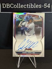 2023 Bowman Draft Sabin Ceballos 1st Refractor Auto 142/499 Atlanta Braves 
