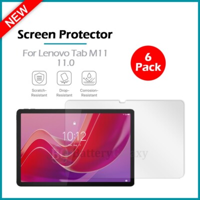 6-Pack LCD Clear HD Screen Shield Protector for Android Lenovo Tab M11 11.0