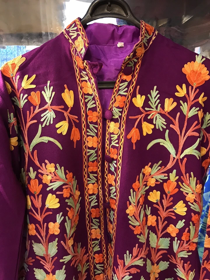 Chaqueta bordada de seda, abrigo chaqueta mujer, chaqueta boho, chaqueta hecha a mano Foto 3 de 4