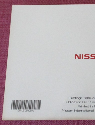 (2012 PRINT) NISSAN NAVARA (2010 - 2015) OWNERS MANUAL - HANDBOOK - USER GUIDE - Picture 7 of 9