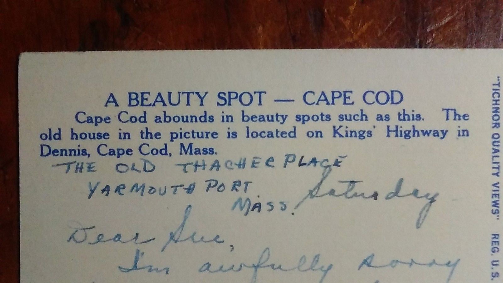 A Beauty Spot, Cape Cod, MA 1942 (The Old Thatcher Place, Yarmouth