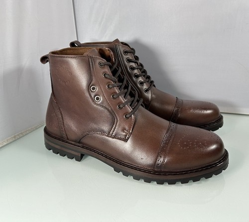 Arkbird Oxfords Hombres Talla 11 Chelsea Marrón Cuero Puntera Con Cordones Botines - Imagen 1 de 11