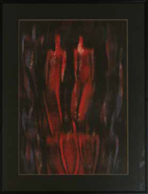 Khalil Akkari خليل عكاري Fine Art Original Acrylic Print Abstract beings 27x20''