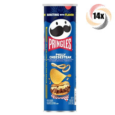 14x Cans Pringles Philly Cheesesteak Bursting Flavor Potato Crisps Chips  5.5oz