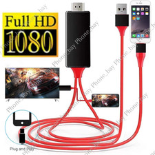 HDMI Mirroring AV Cable Phone to TV HDTV Adapter 1080P For iPhone 14 13 12 11 8