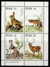 IRELAND QEII SG MS465, 1980 wildlife mini sheet, NH MINT