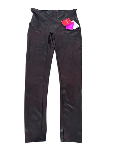 Spanx Faux Leather High Rise Leggings Color Wine Sz Large L 2437 Shape NWT - Picture 8 of 10