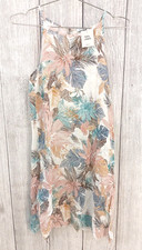 LUNGO L'ARNO Sun Dress Woman's Small Color: Bianco Made in Italy Leaf Design