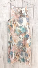 LUNGO L'ARNO Sun Dress Woman's Small Color: Bianco Made in Italy Leaf Design