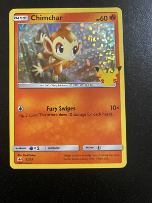 Chimchar 12/25 - Pokemon Card game TCG McDonald's 25th Anniversary promo - Holo | eBay Chimchar 12/25 - Pokemon Card game TCG McDonald's 25th Anniversary promo - Holo | eBay