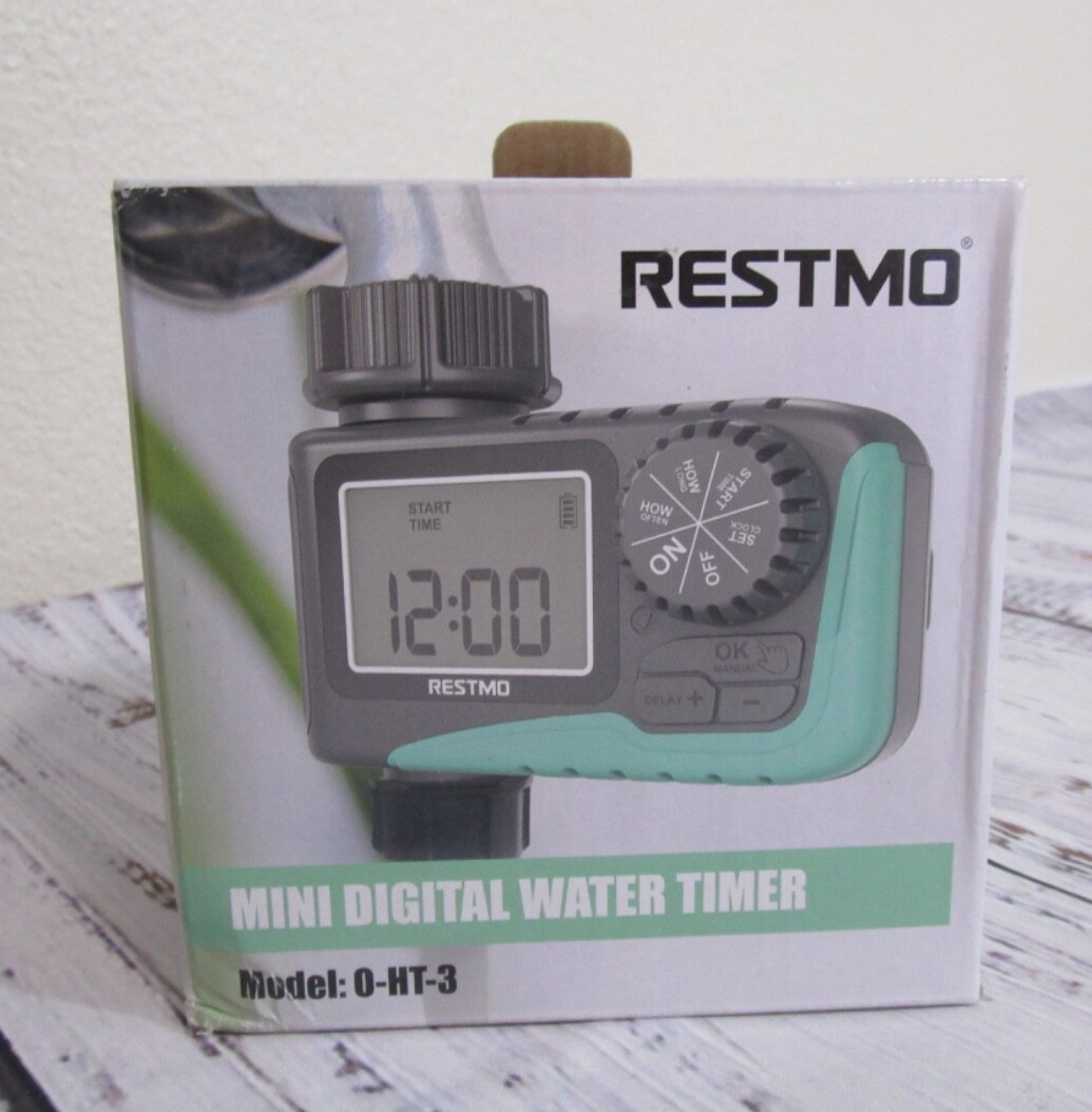 RESTMO Mini Digital Water Timer 3/4" NH Model 0-HT-3 New In Box