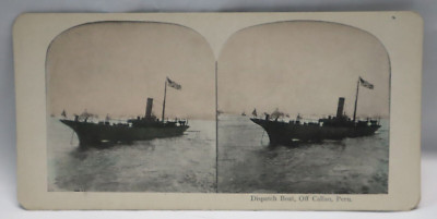 Dispatch Boat Off Callao Peru Stereoview