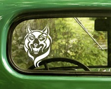 2 TRIBAL WOLF DECAL Dog Stickers For Car Window Truck Bumper Laptop RV