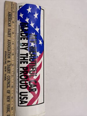 Rare Vintage My Beautiful Car Made By The Proud USA Bumper Sticker F5B