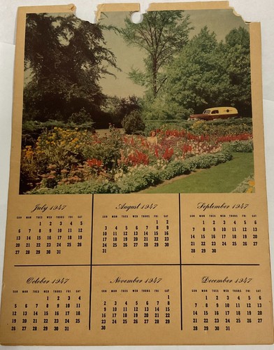 Vintage 1947 Jewel Tea Co Advertising Calendar Pamphlet Account Record - Picture 4 of 4