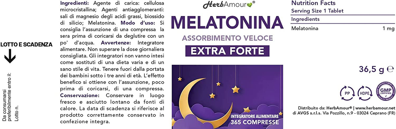 Elatonina Pura, 400 Copresse - Integratore Elatonina Forte Per Dorire Da 1g - Riposare - Foto 5