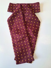 PRE TIED BURGUNDY SUN SPOT STOCK  ADULTS READY TIE EQUESTRIAN SHOWQUEST