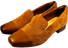 Clarks Dark Tan Suede Shoes - Women's Size 7 - Slip On Shoes - NEW