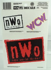 WCW NWO Wrestling 1998 SHEET DECAL CAR Static Cling Vtg Lot New World Order NOS