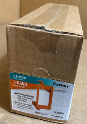 Carlon SC100RR Non-Metallic Low-Voltage Old Work Bracket 1-Gang (Box of 12)