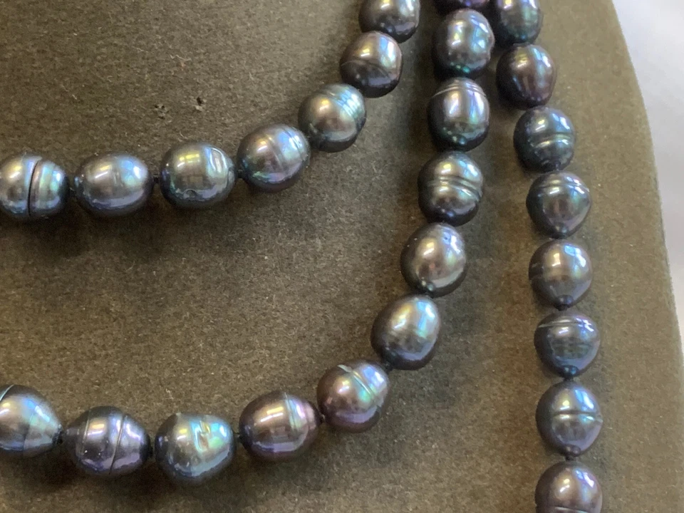 14K Yellow Gold Pearl Necklace 50" Fine Jewelry Box Clasp - Image 2 of 4