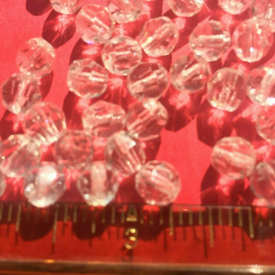 Rosario de cristal de vidrio tallado en hojalata completo de colección 1000 7 mm, cuentas de joyería antiguas Foto 2 de 3