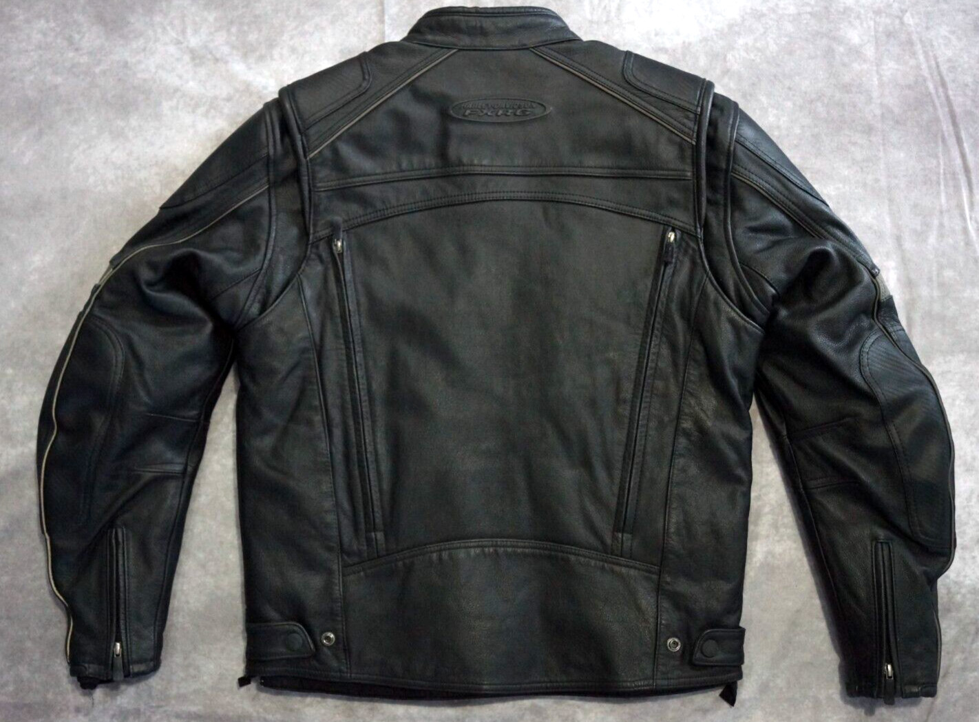 Harley Davidson Men's FXRG Black Leather Jacket Pockets Armor M 3in1 98040-12VM image 2