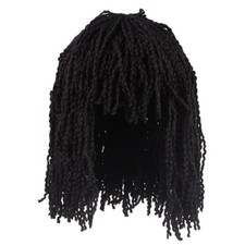 Set of 2 Antina's Black Crimped Yarn 16" Doll Wigs