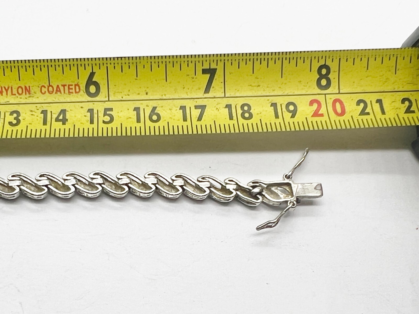 VINTAGE SOLID STERLING SILVER PRETTY MODERNIST LA… - image 8