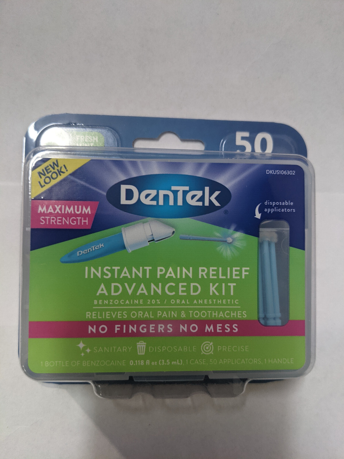 DenTek Instant Oral Pain Relief Maximum Strength Kit Toothaches, 50