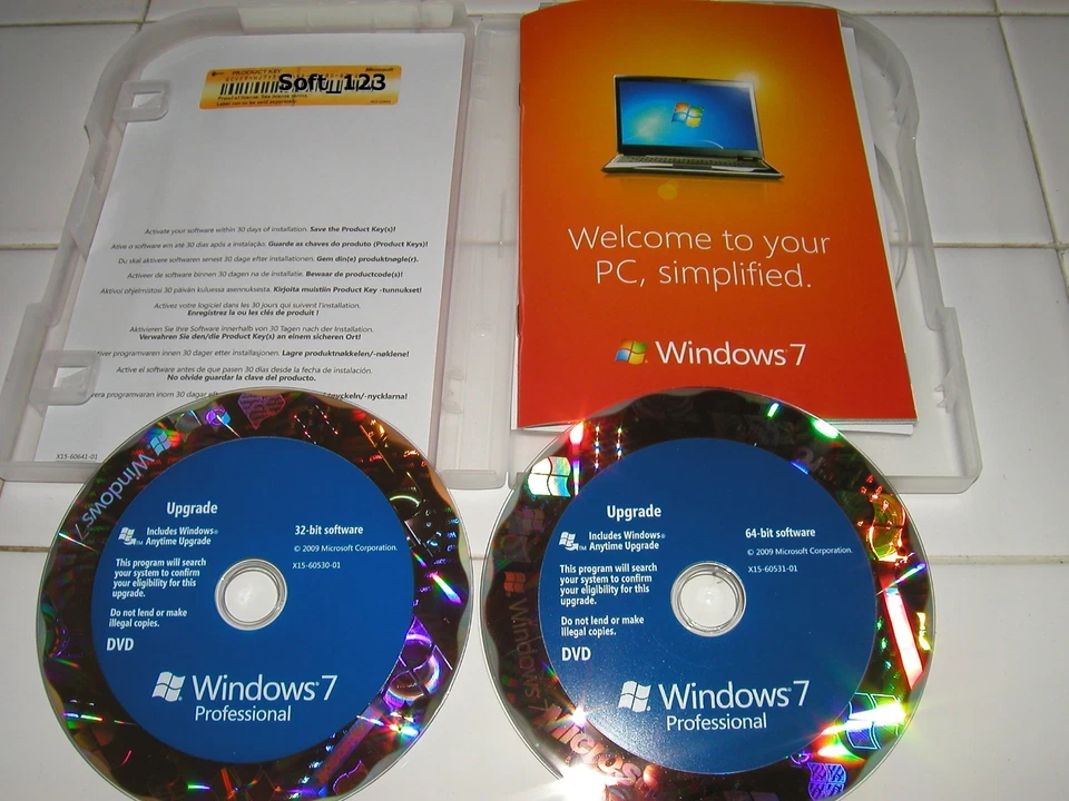 Microsoft Windows 7 Professional Upgrade 32 Bit und 64 Bit DVD MS WIN PRO = EINZELHANDEL - Bild 2 von 4