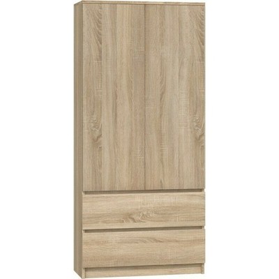 Kleiderschrank Garderobe Mehrzweckschrank  2 Schubladen Sonoma