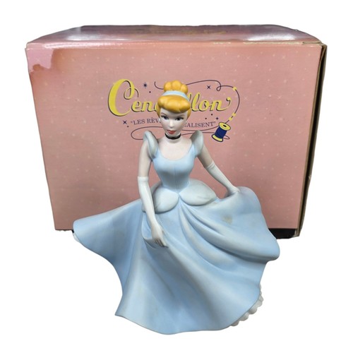 Disney Cinderella Dreams Come True Music Box 45th Anniversary Porcelain In Box