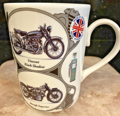 Roy Kirkham The Lascelles Collection Days Past British Motorcycles Mug New