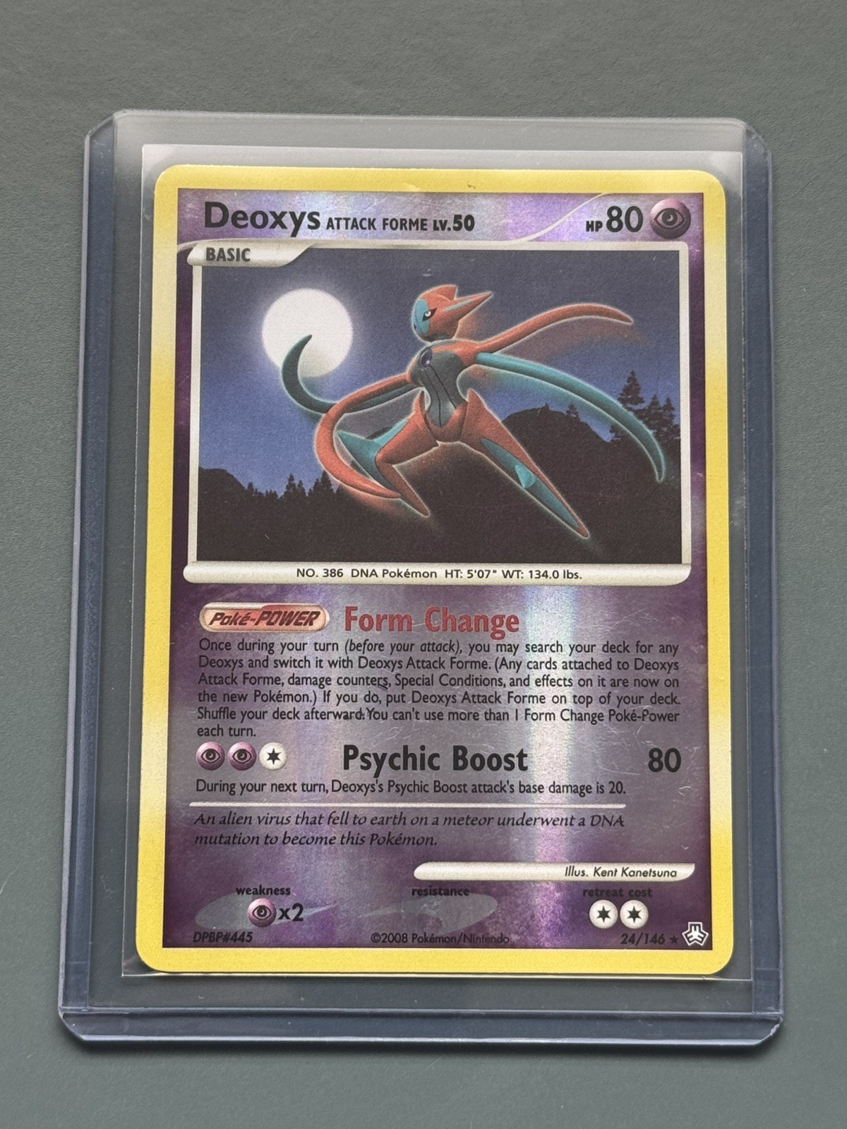 Pokemon Card Legends Awakened Deoxys Attack Forme 24/146 Reverse Holo Rare