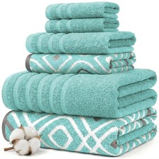 6 Piece Bath Towel Set   Bathroom Set with 2 Bath Towels, 2 Hand Towels, and ...