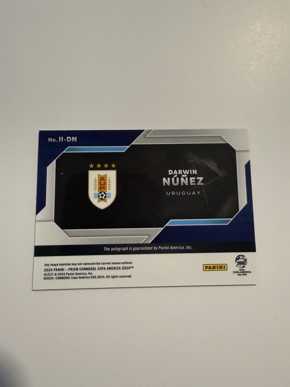 2024 Panini Prizm International Ink Darwin Nunez II-DN (AU) view 2