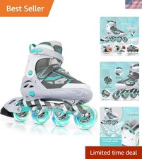 Adjustable Inline Skates for Kids and Adults, Outdoor Beginner Roller Skates ...